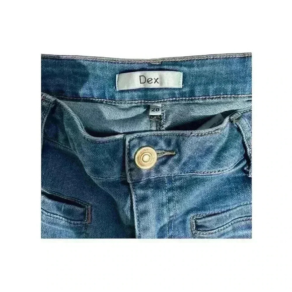 DEX Ashbury High Rise Fit Flare Leg Patch Pockets Jeans Size 28 - Picture 7 of 8